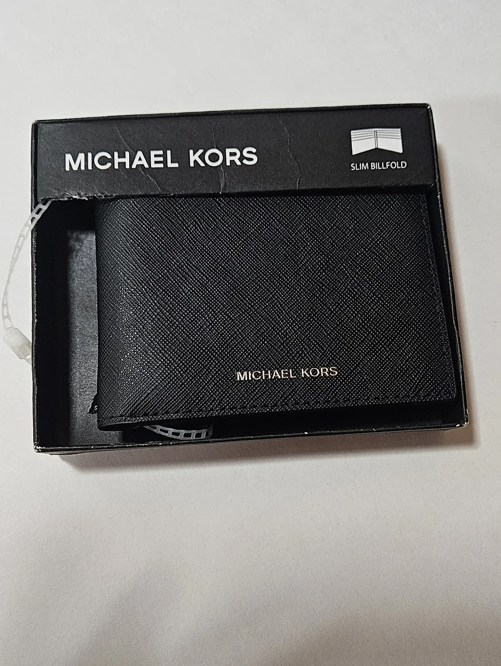 NWT Michael Kors Black  Wallet with Silver Logo